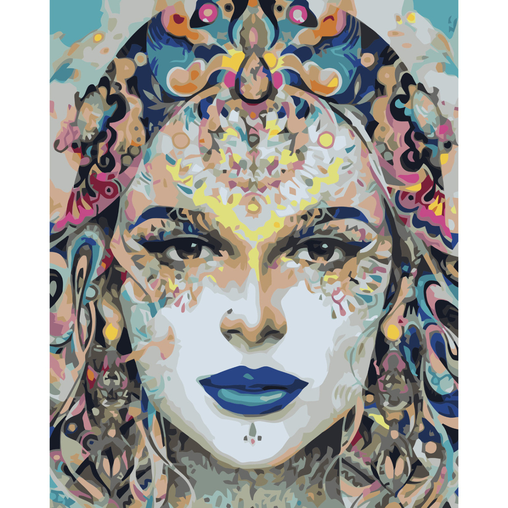 Фото, Видеообзоры картина за номерами strateg преміум малюнок на обличчі з лаком розміром 40х50 см va-3767