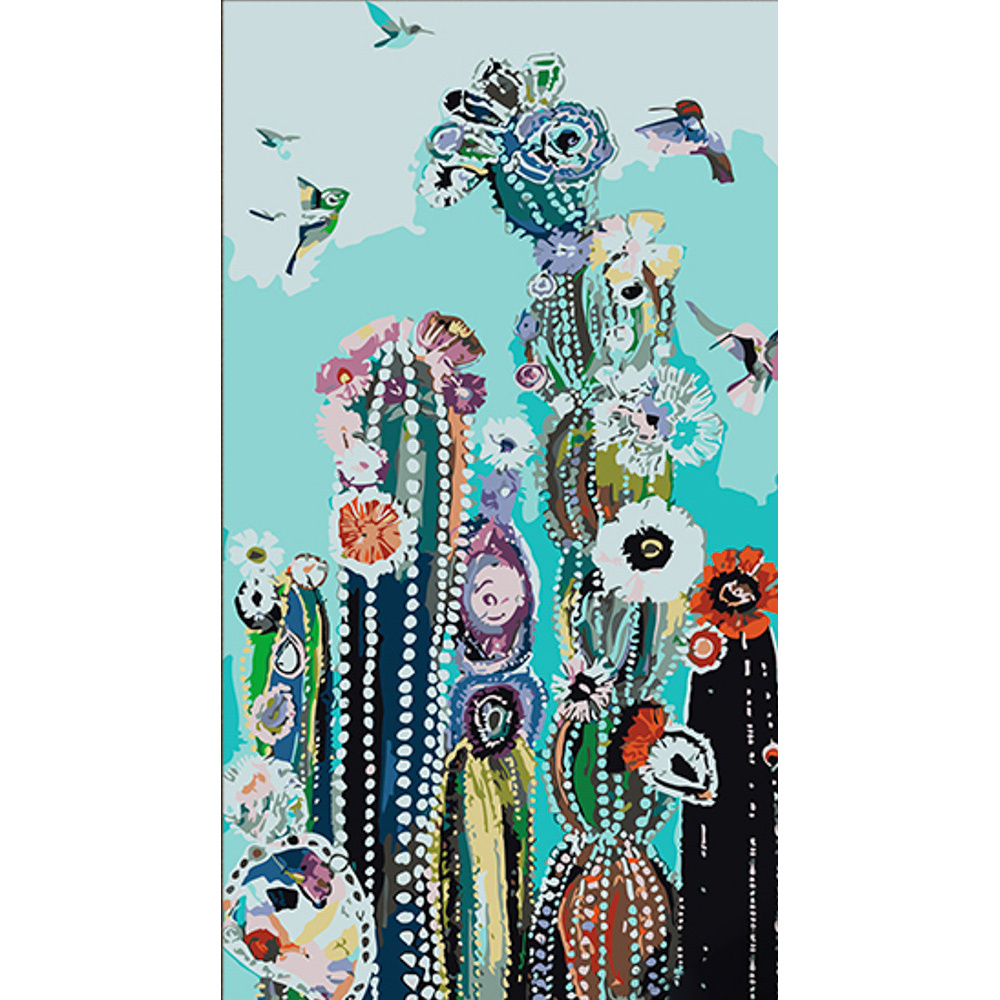 Фото, Видеообзоры картина за номерами strateg казкові кактуси розміром 50х25 см (ww218)