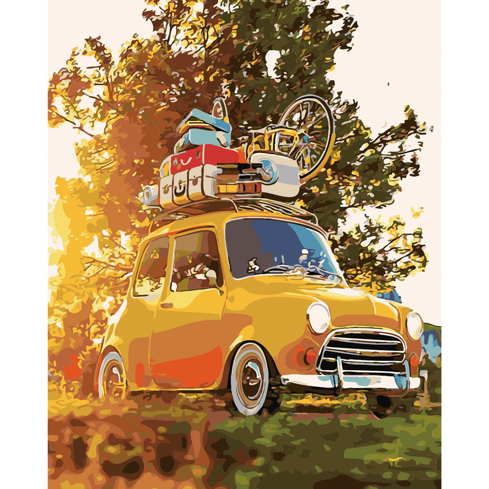 Фото, Видеообзоры картина за номерами strateg преміум у ретро відпустку з лаком розміром 40х50 см sy6077