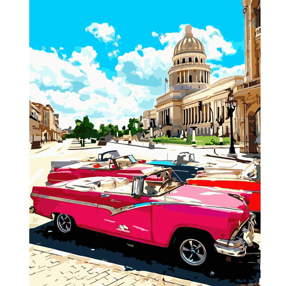 Фото, Видеообзоры картина за номерами strateg преміум яскраве авто з лаком розміром 40х50 см va-2913