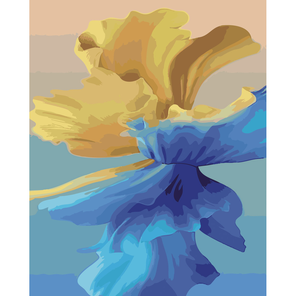 Фото, Видеообзоры картина за номерами strateg преміум жовтоблакитний танок з лаком розміром 40х50 см (sy6547)