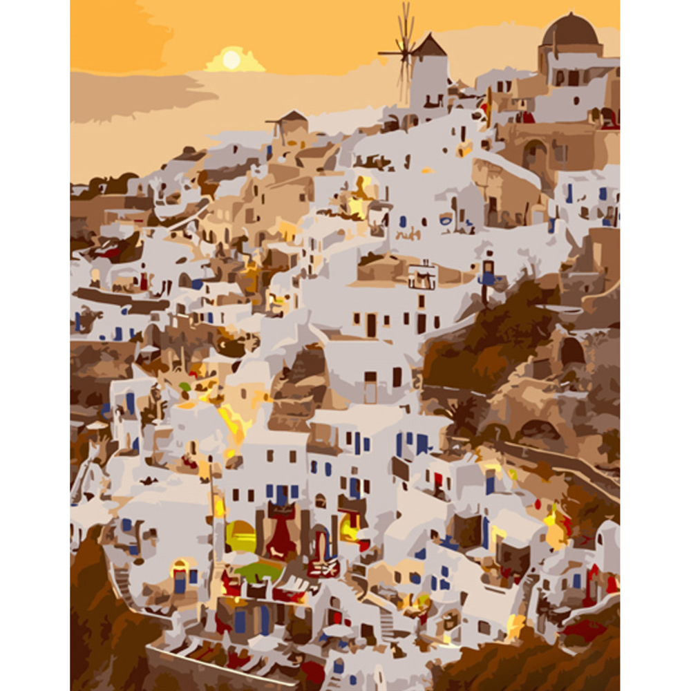 Фото, Відеоогляди картина за номерами strateg преміум казковий санторіні розміром 40х50 см (gs1285)