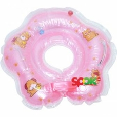 Круг MS 0557 (100шт) для купания детей, с погремушками, 3 цвета, в кульке, 14-21-4см