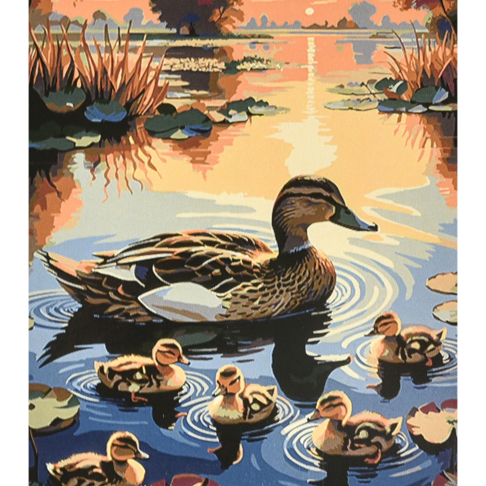 Фото, Відеоогляди картина за номерами strateg преміум мати і п’ять малят з лаком та рівнем розміром 40х50 см (va-4644)