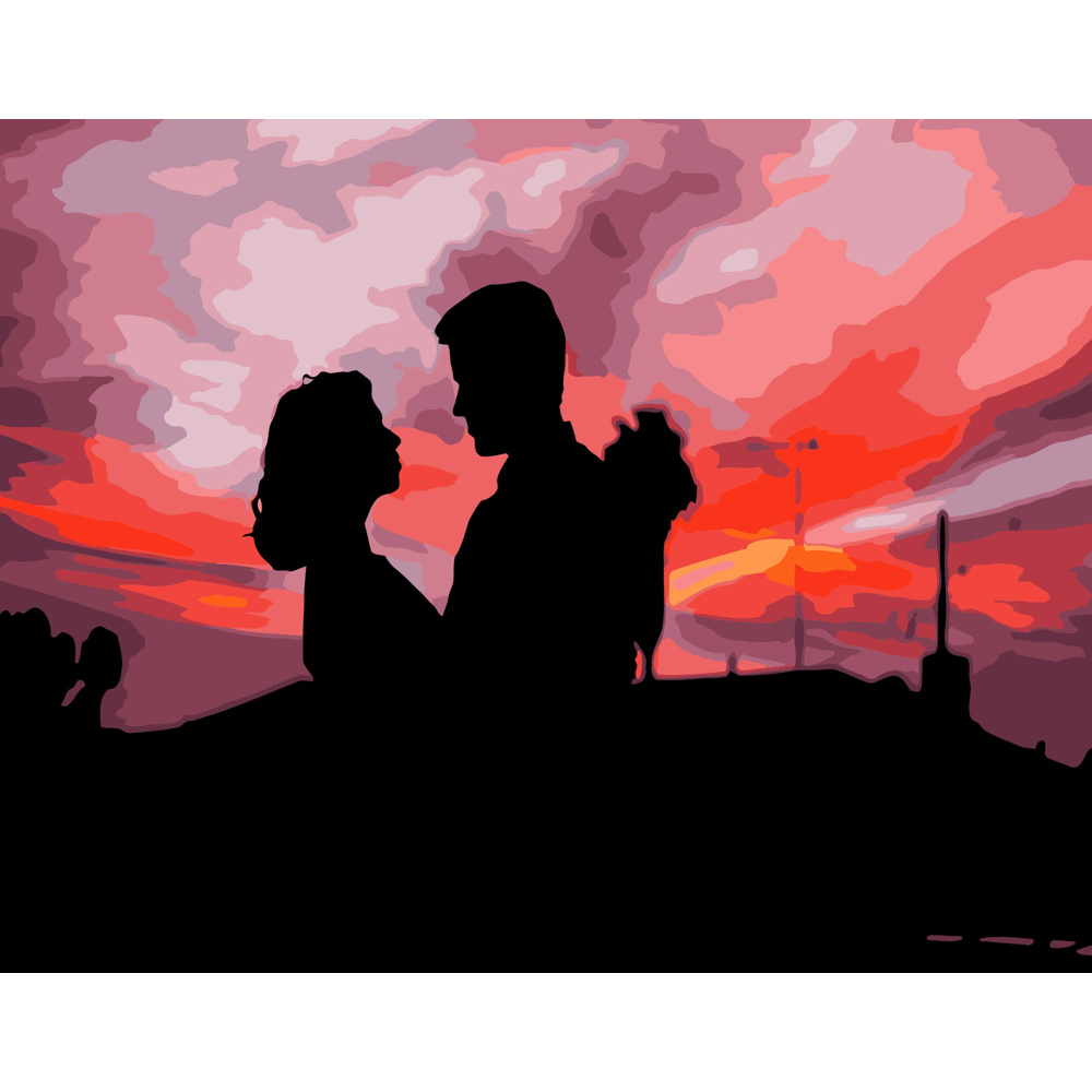 Фото, Видеообзоры картина за номерами strateg преміум побачення на заході розміром 40х50 см (dy111)