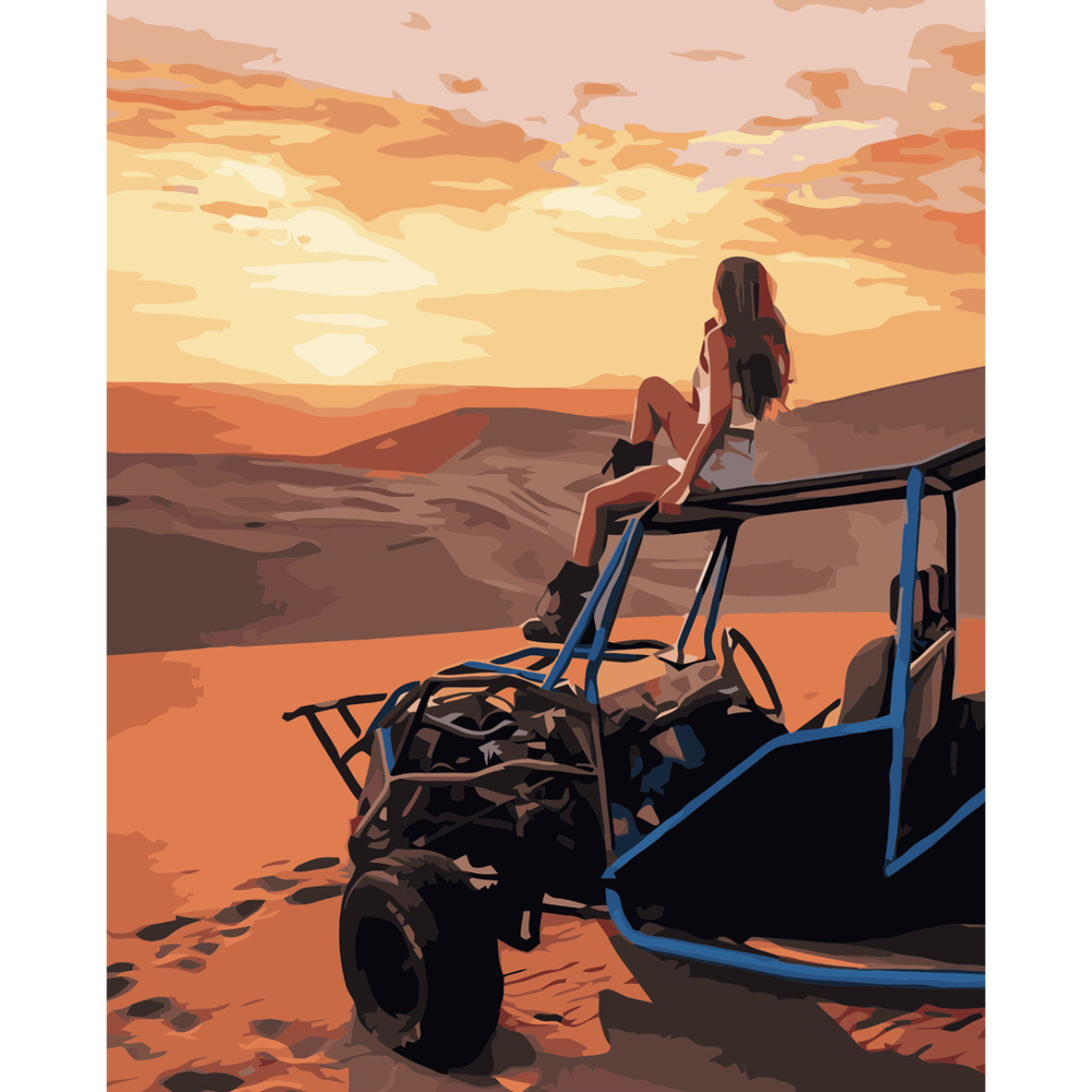 Фото, Відеоогляди картина за номерами strateg преміум сафарі по дюнах з лаком розміром 40х50 см va-3682