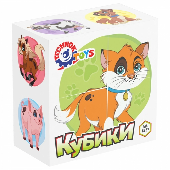 Іграшка кубики "Свійські тварини ТехноК", арт.1837