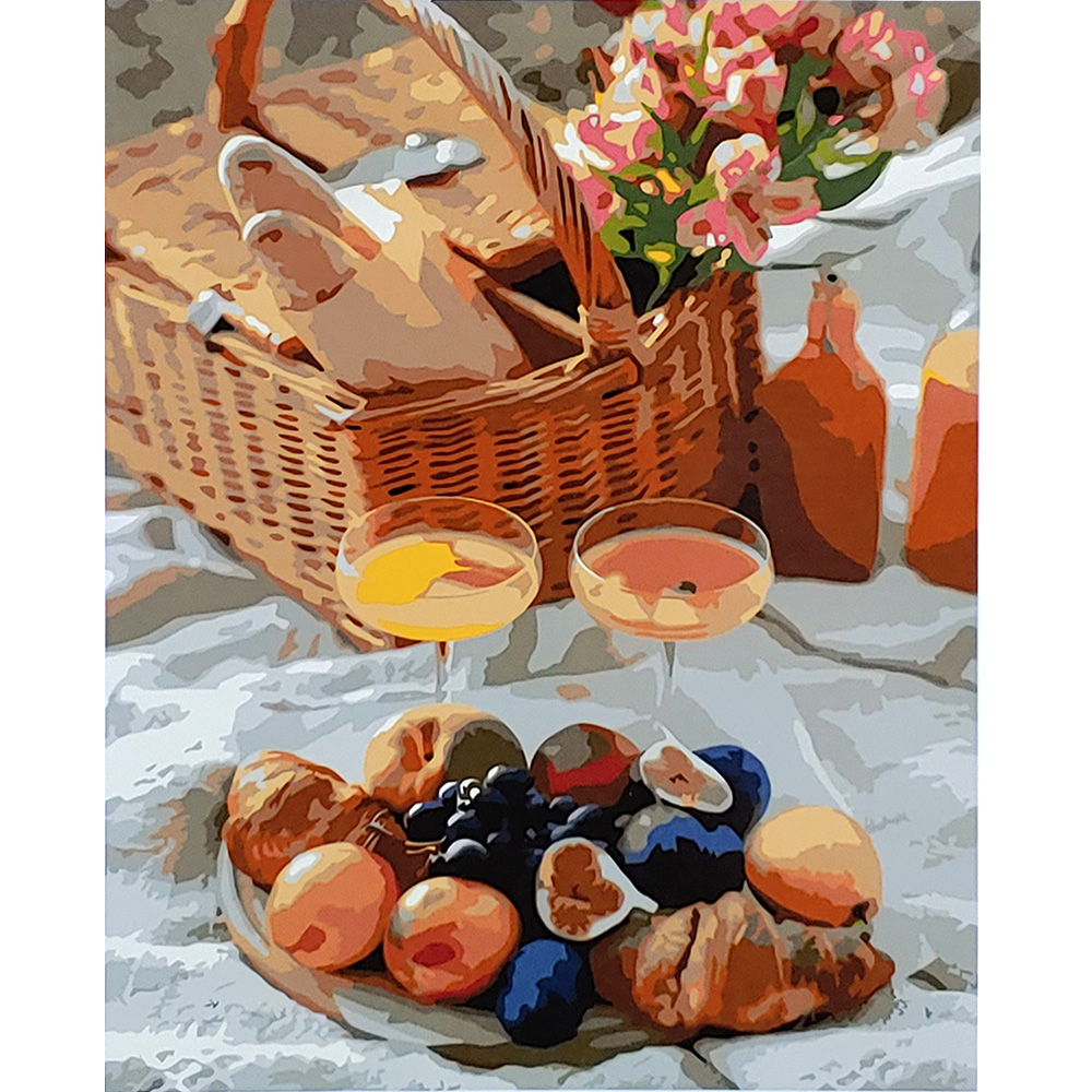 Фото, Відеоогляди картина за номерами strateg преміум романтика пікніку з лаком розміром 40х50 см (sy6663)