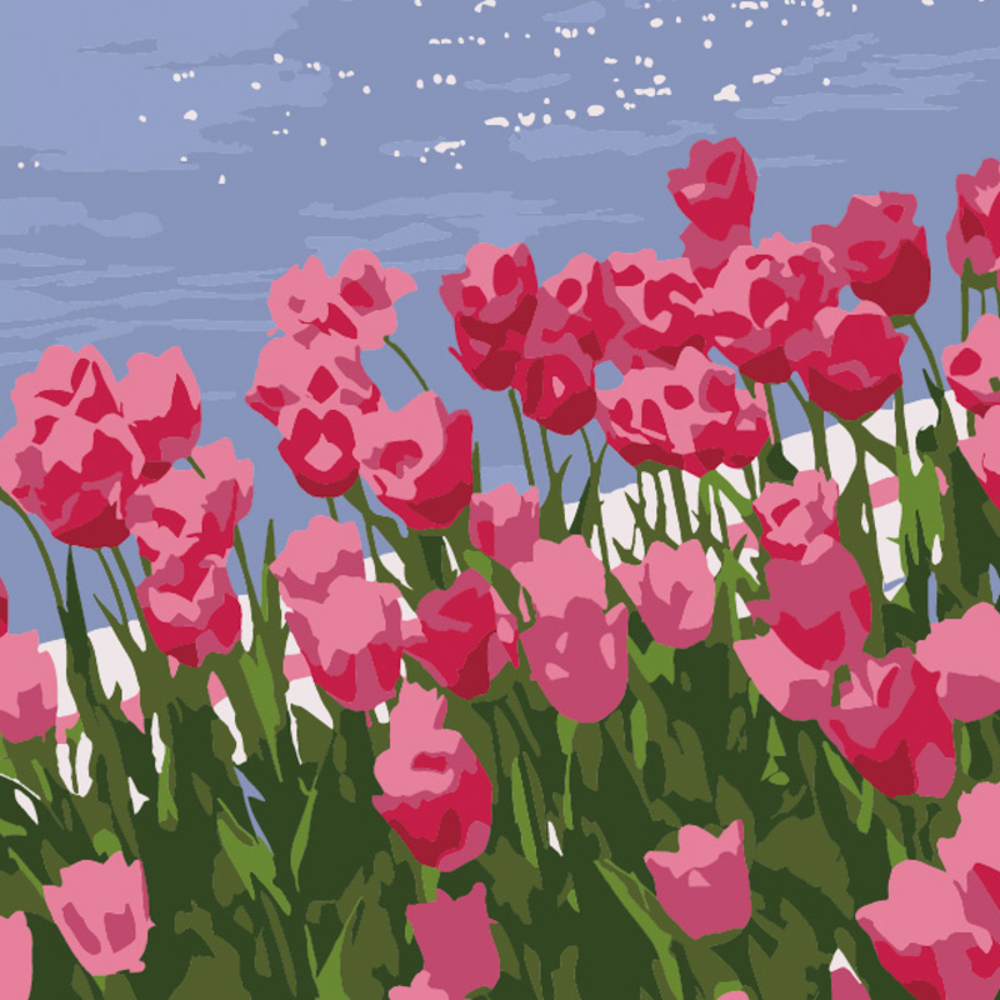 Фото, Відеоогляди картина за номерами strateg тюльпанчики  розміром 20х20 см (hh5110)