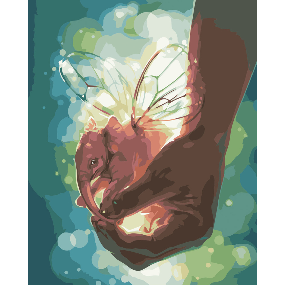 Фото, Відеоогляди картина за номерами strateg преміум чарівний слоник з лаком розміром 40х50 см va-3723