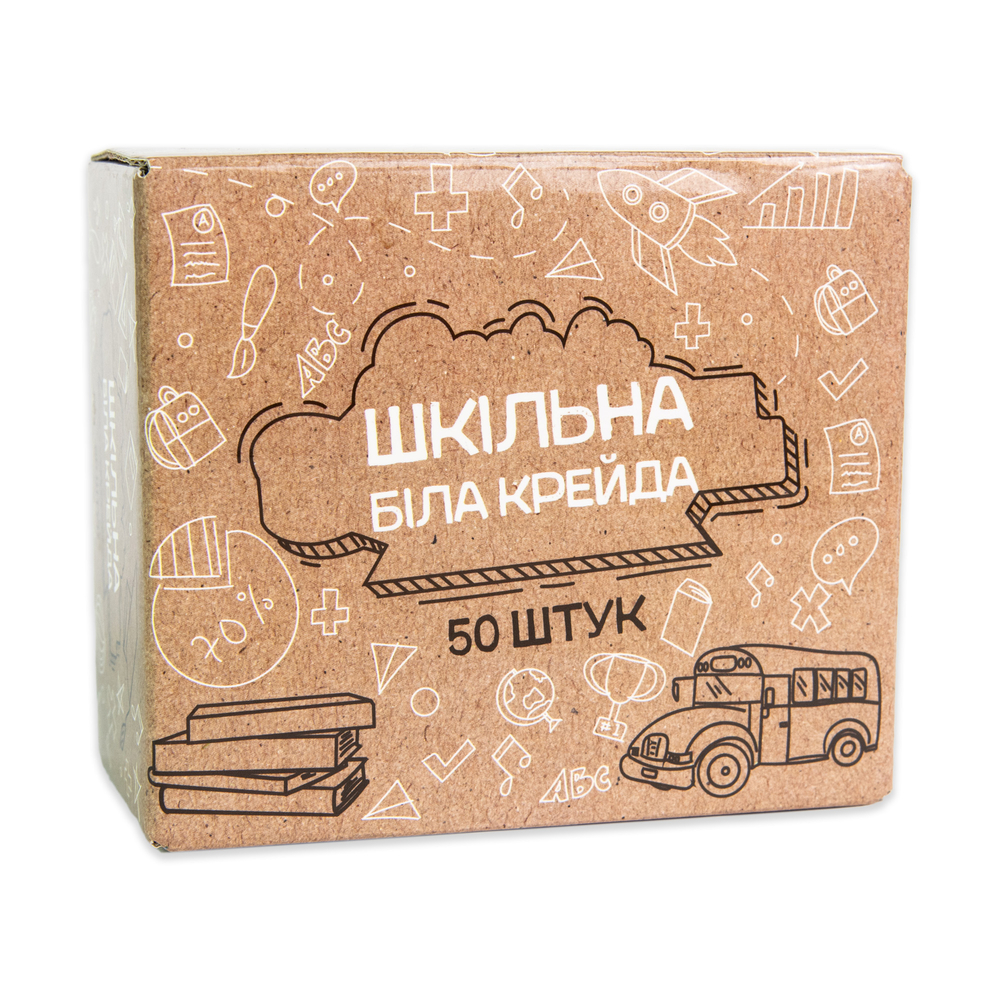 Фото, Видеообзоры крейда шкільна біла - 50 штук strateg  (50133)