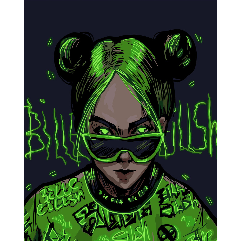 Фото, Відеоогляди картина за номерами strateg преміум яскрава біллі розміром 40х50 см (dy154)