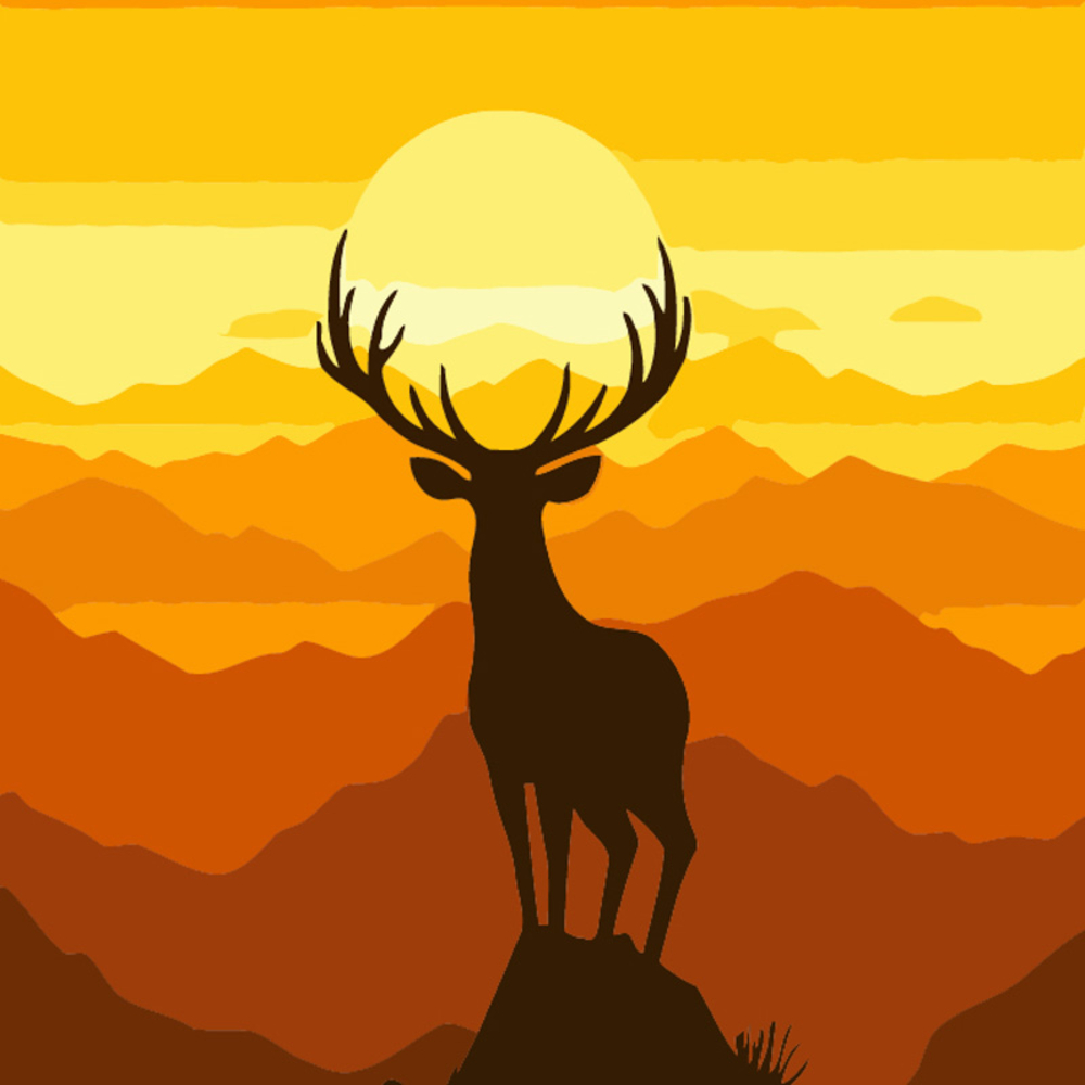 Фото, Відеоогляди картина за номерами strateg олень розміром 20х20 см (hh5677)