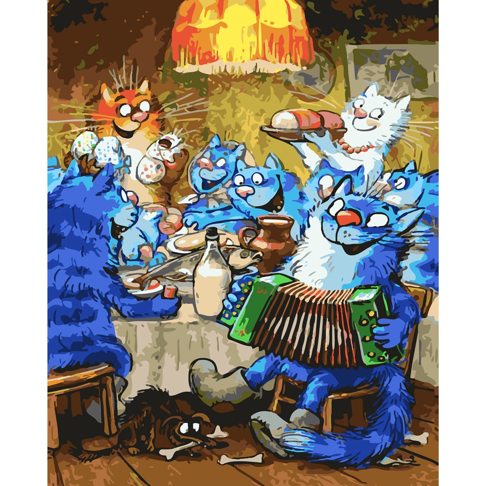 Фото, Відеоогляди картина за номерами strateg преміум розгуляй! з лаком розміром 40х50 см sy6364