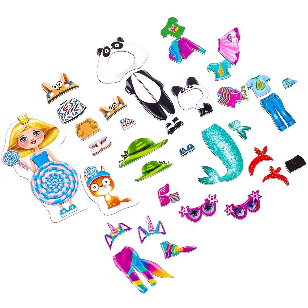 Фото, Видеообзоры гра магнітна одягалка «family look» vladi toys vt3702-21