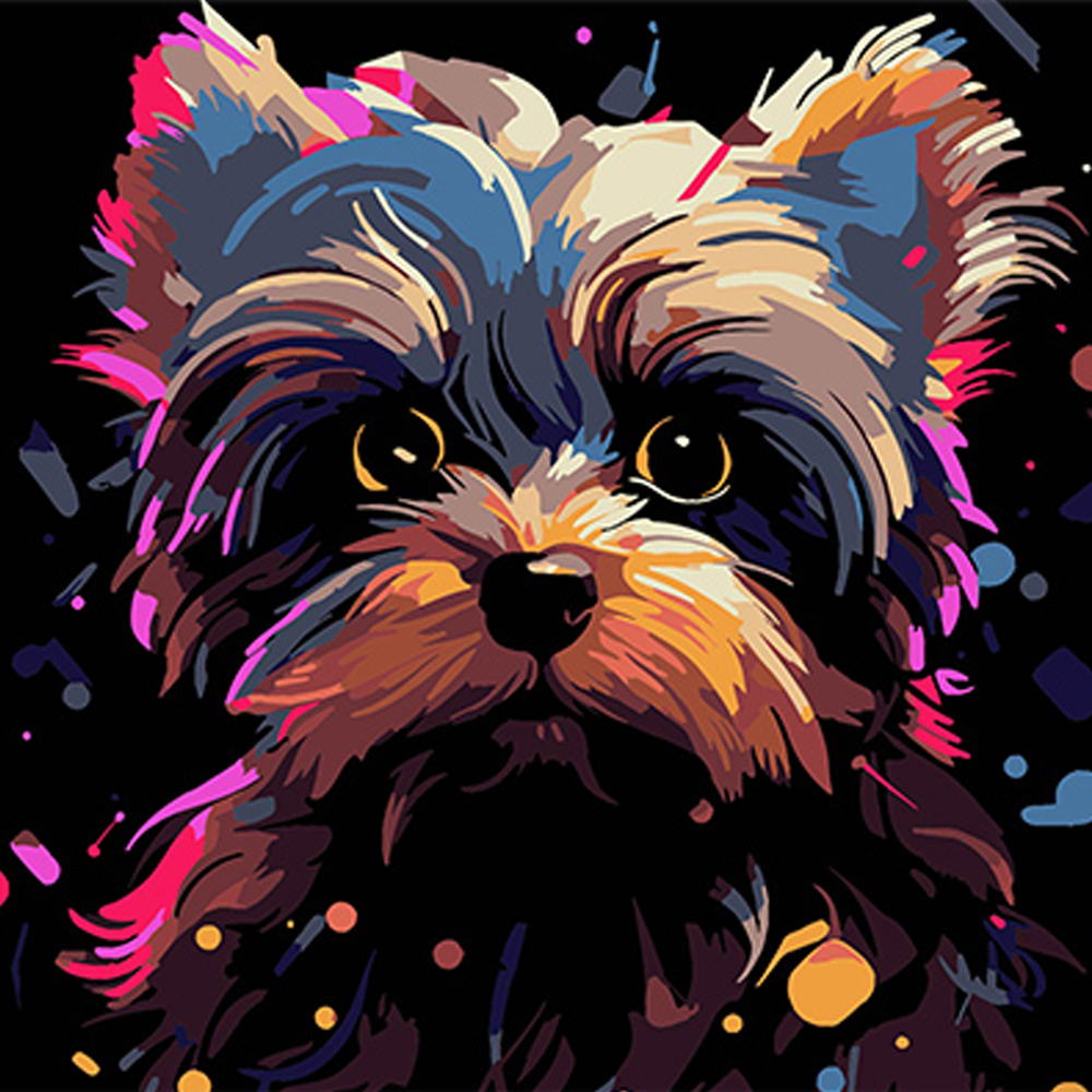 Фото, Видеообзоры картина за номерами strateg преміум йорк експресія кольору на чорному фоні розміром 30х30 см (sh3030-23)