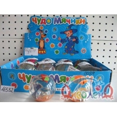 Пригуни M 0089 U/R (144шт) водяные светящиеся, 5,5см, с рыбкой на шарике, 12 шт в дисплее, 26-19-5см