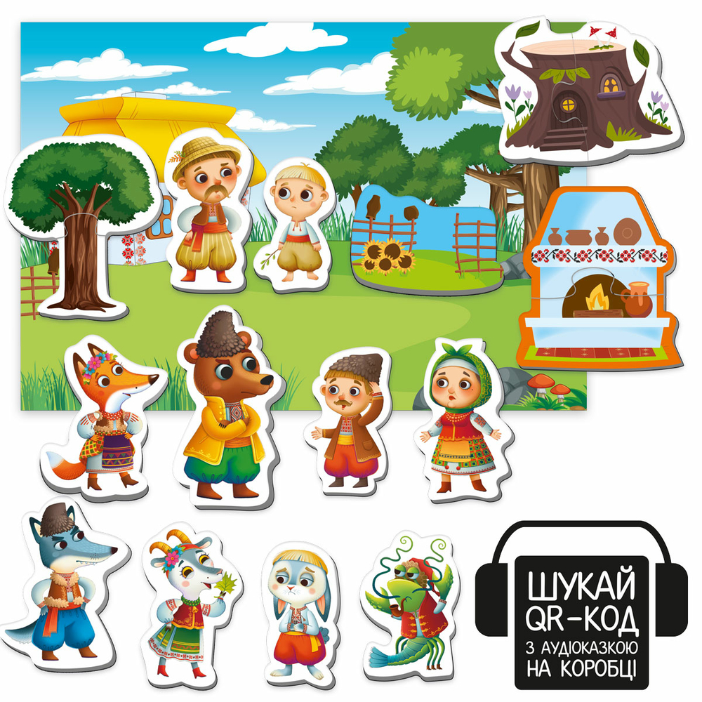 Фото, Видеообзоры гра розвиваюча vladi toys магнітний театр з аудіоказкою казкові голоси "коза-дереза" vt3206-35