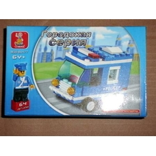 Конструктор SLUBAN 619958/M38 B0177 (160шт) машинка, 64 дет, в кор-ке, 14-9-4см