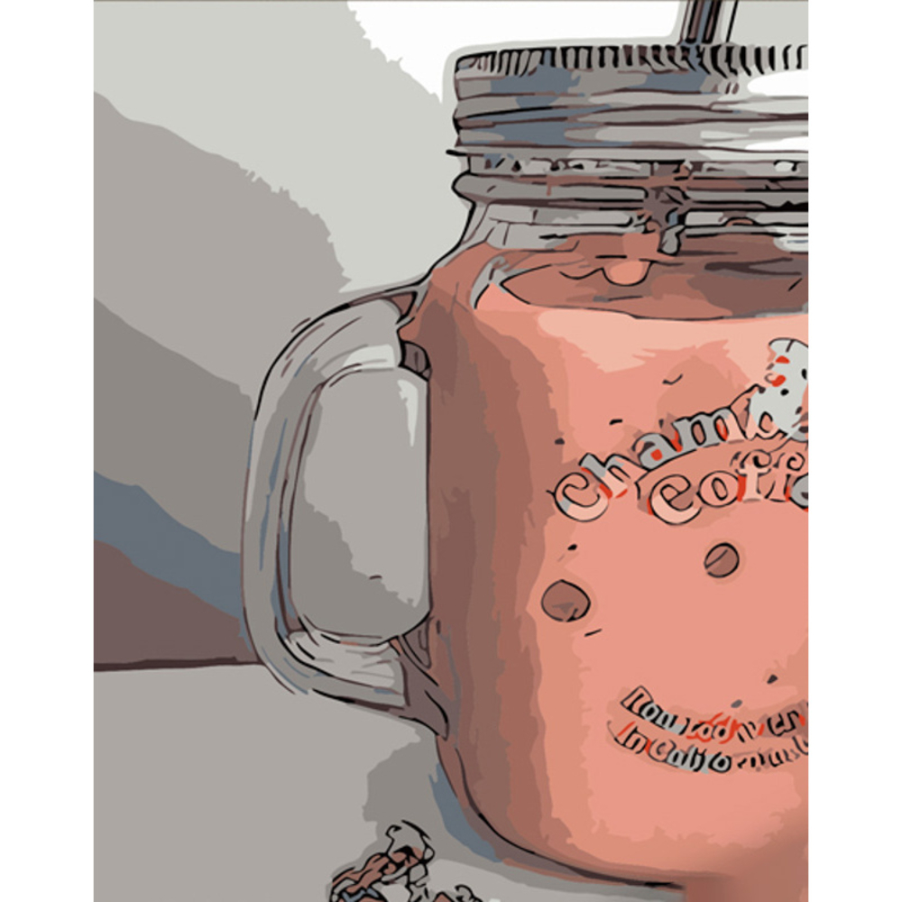 Фото, Відеоогляди картина за номерами strateg преміум рожеве смузі розміром 40х50 см (dy330)