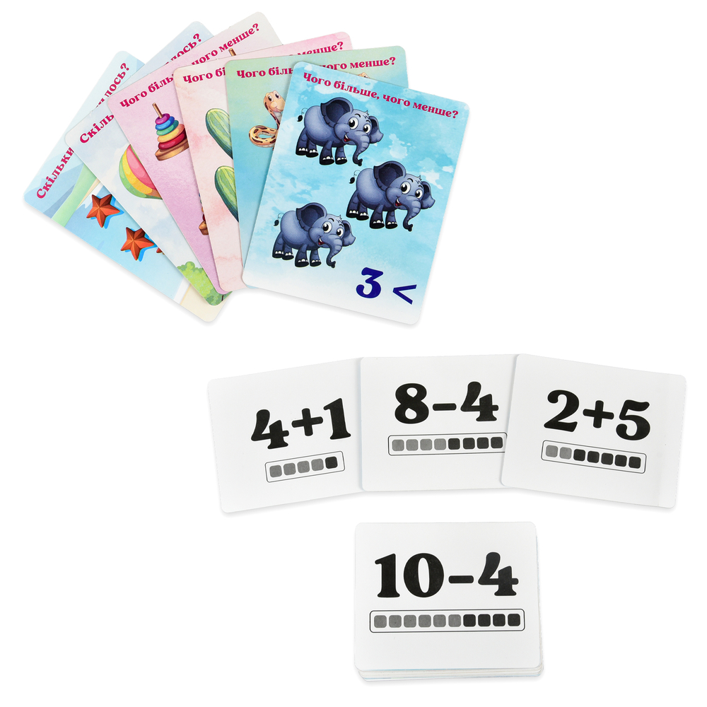 Фото, Відеоогляди навчальні картки strateg юний математик українською мовою (30760)