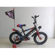 Дитячий велосипед двоколісний  BX-Т191 14" із прапорцем, ліхтариком та страхувальними колесами