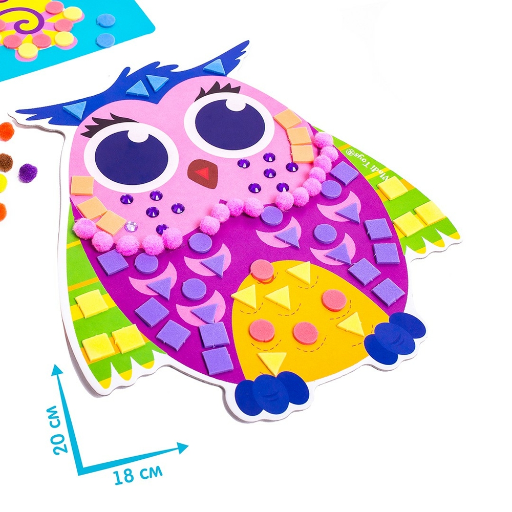 Фото, Видеообзоры набір для творчості "creative box. сова" vladi toys vt4433-08