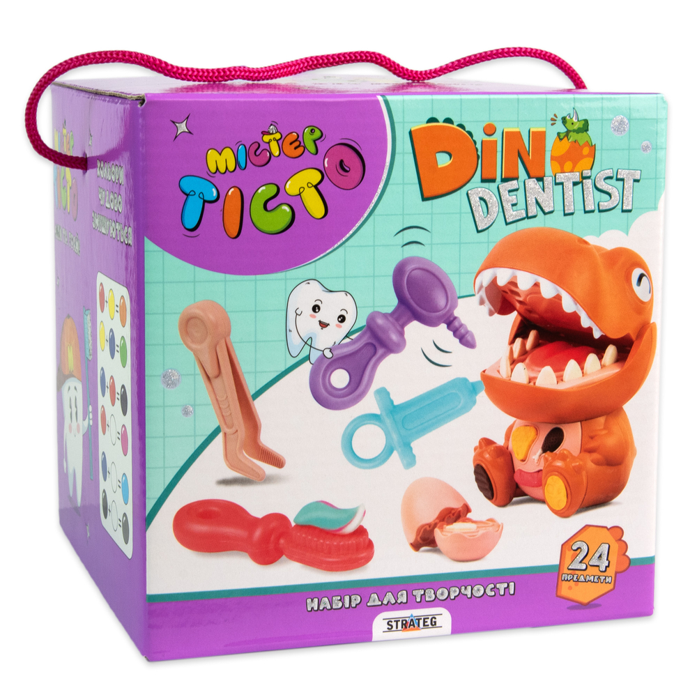 Фото, Видеообзоры набір для творчості містер тісто dino dentist strateg українською мовою (41020)