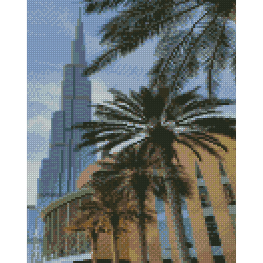 Фото, Відеоогляди алмазна мозаїка strateg преміум бурдж халіфа розміром 30х40 см (hx479)