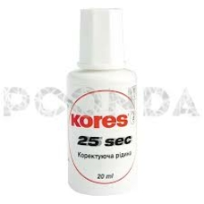 Коректор 25 секунж 20мл Кores 66817 364100