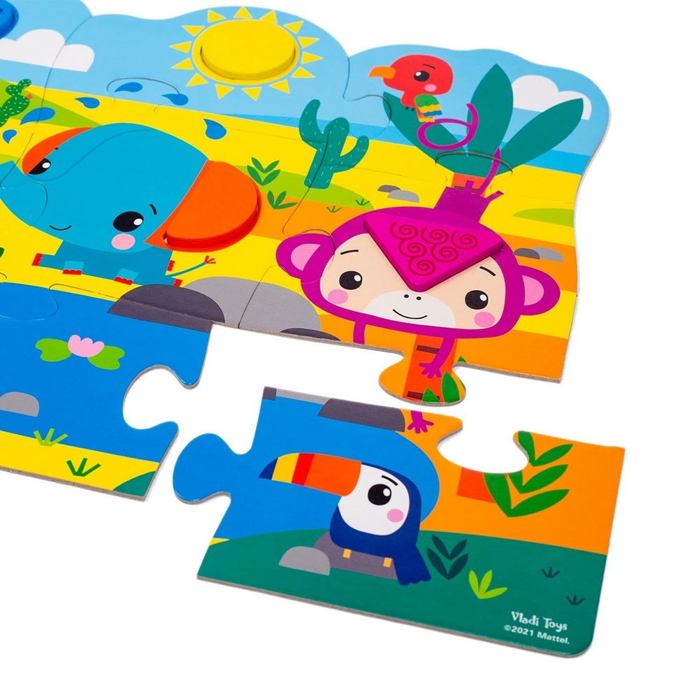 Фото, Відеоогляди пазли «fisher-price. maxi puzzle & wooden pieces» vt1100-01