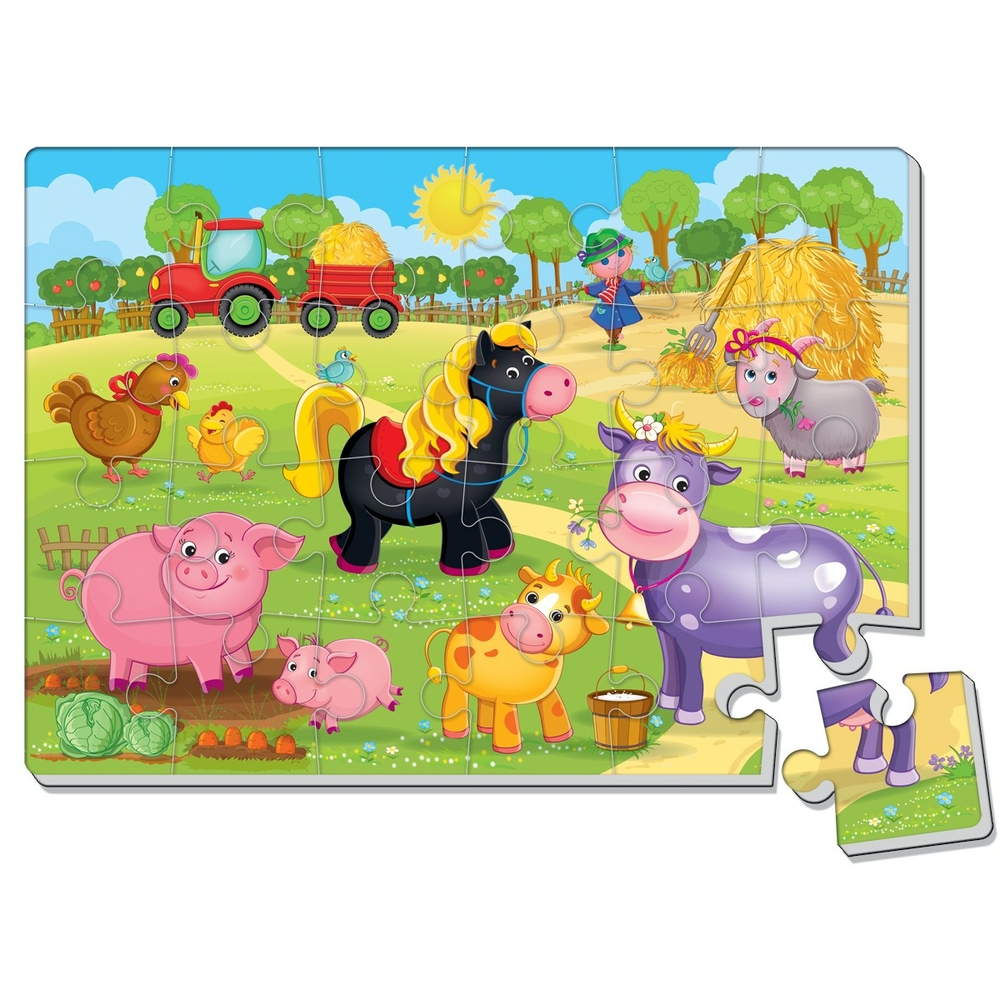 Фото, Відеоогляди гра розвиваюча м'які пазли а4 малюк зможе «ферма» vladi toys vt1102-18