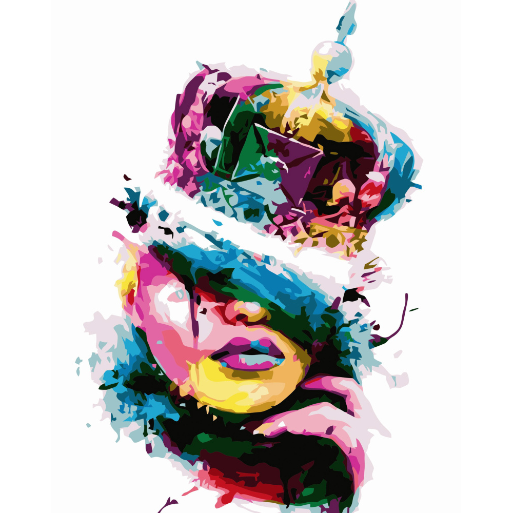 Фото, Відеоогляди картина за номерами strateg преміум різнокольорова королева з лаком розміром 40х50 см va-3418