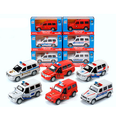 Машинка HT55-4 (96шт) металл, инер-я, 1:36,11,5см,открыв.двери,резин.кол, 6вид,в кор-ке,14-7,5-6,5см