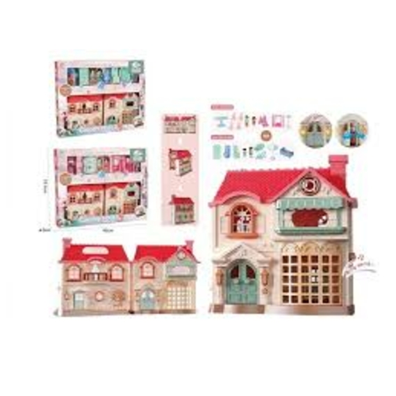 Будиночок КВ99-52 (24/2) звук, підсвічування, ляльки, меблі, в коробці