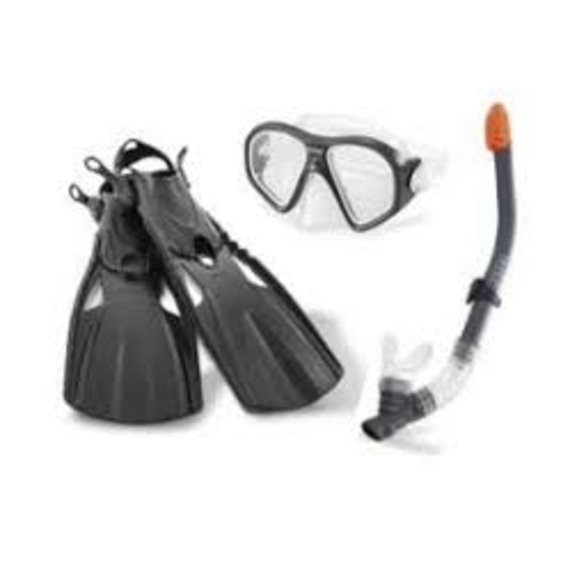 Набір для плавання 55657 (6шт) трубка маска ласти від 14 років