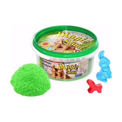 Фото, Видеообзоры кінетичний пісок strateg magic sand зелений у відрі 350 г (370-5)