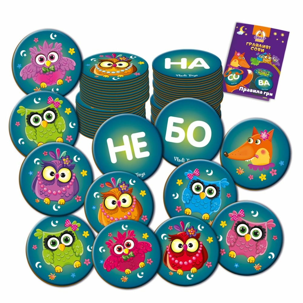 Фото, Відеоогляди гра настільна vladi toys розважальна. грайливі сови. бачу слово! vt8033-08