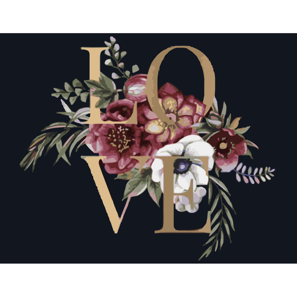 Фото, Видеообзоры картина за номерами strateg преміум love з лаком розміром 40х50 см (sy6782)