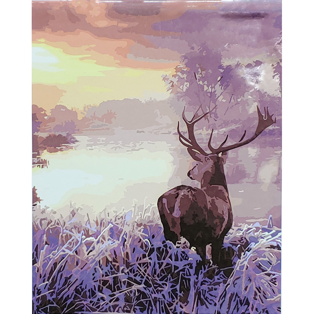 Фото, Відеоогляди картина за номерами strateg преміум олень на світанку з лаком розміром 40х50 см (sy6925)