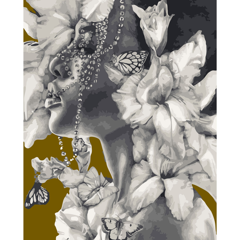 Фото, Відеоогляди картина за номерами strateg преміум мрії у квітах з лаком розміром 40х50 см sy6028