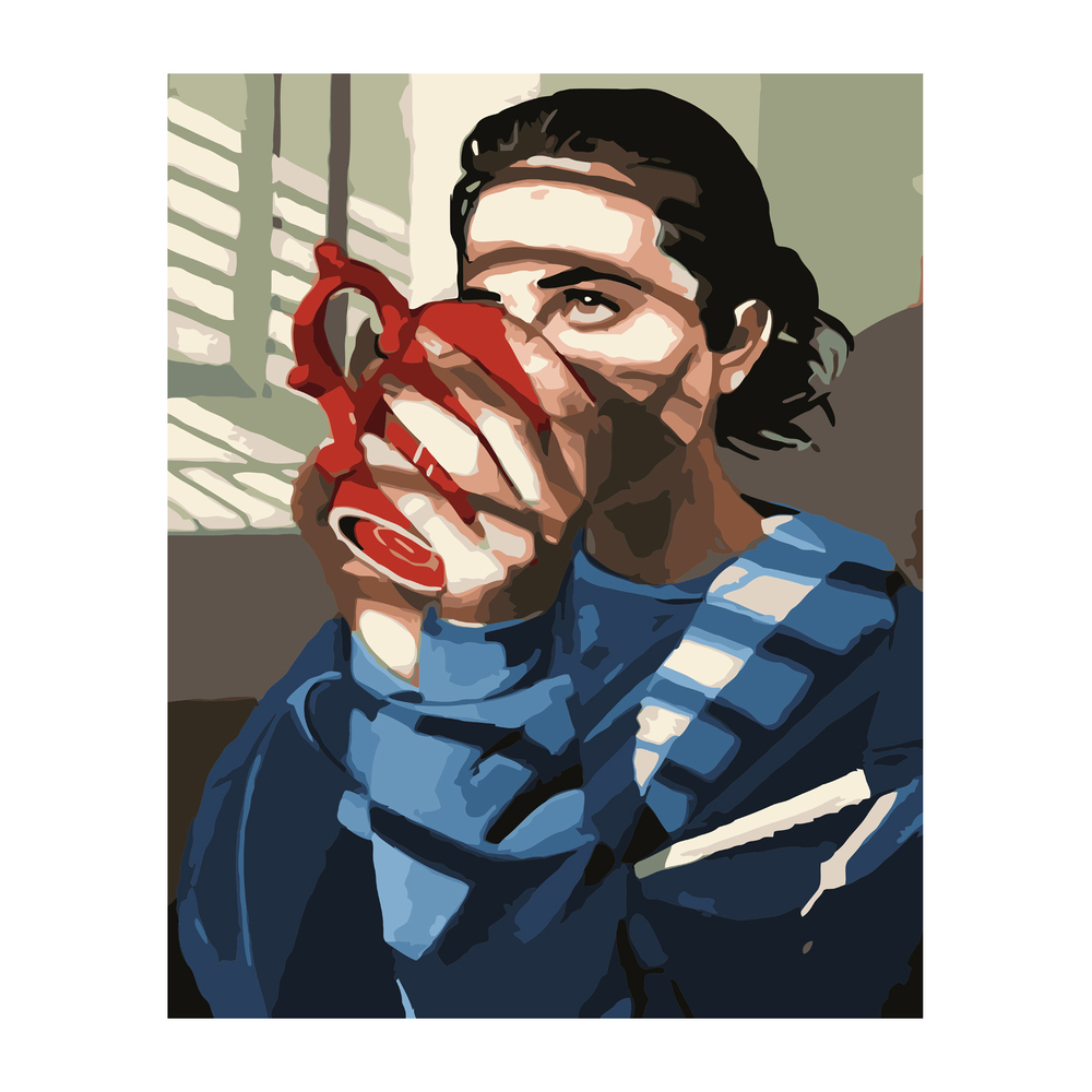 Фото, Видеообзоры картина за номерами strateg преміум coffee break з лаком розміром 40х50 см va-3016