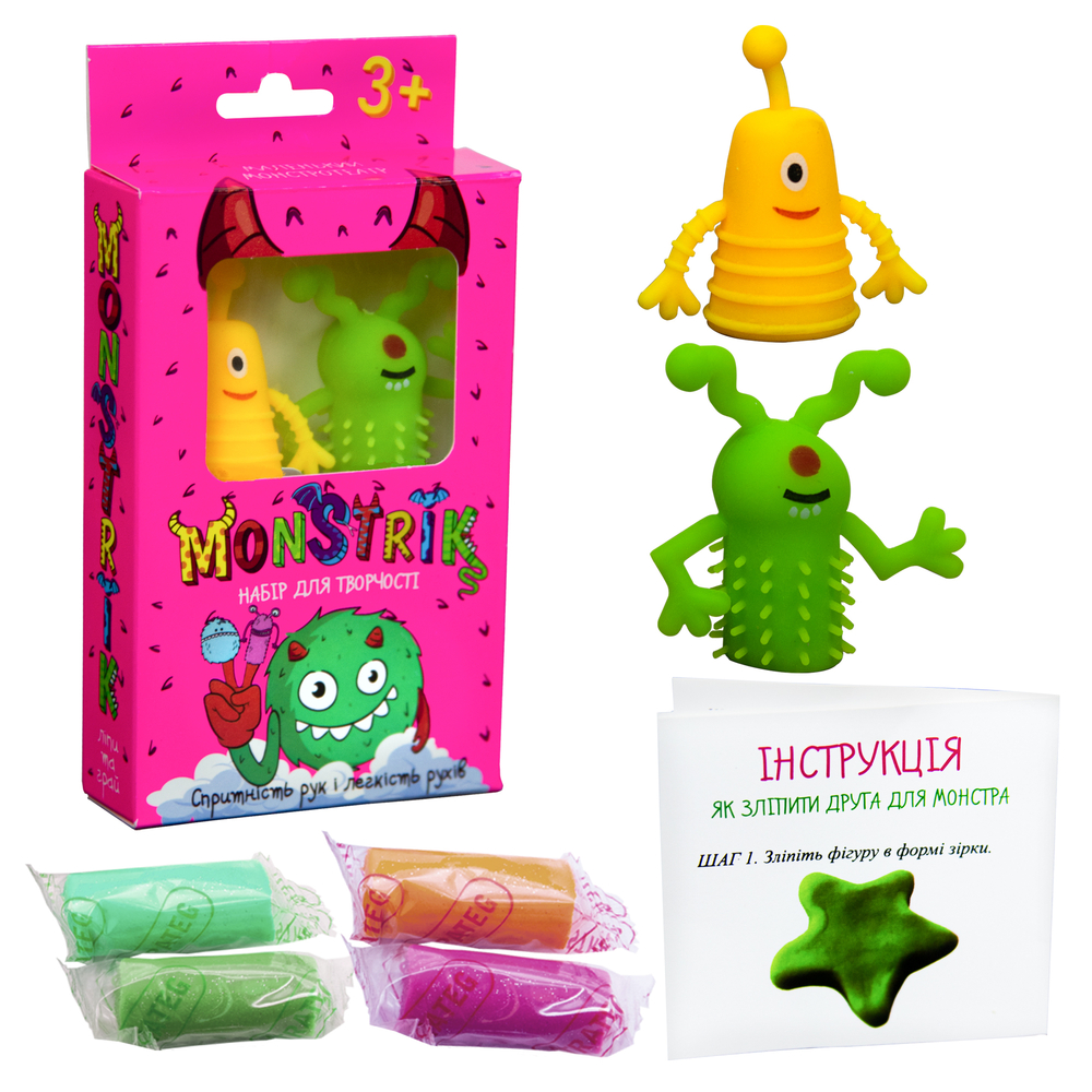 Фото, Видеообзоры набір для творчості strateg монстрик українською мовою (71823)
