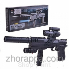 Автомат SP1-A1 с пульками,лазер,свет.кор.18,5см ш.к.H130503302 /60/