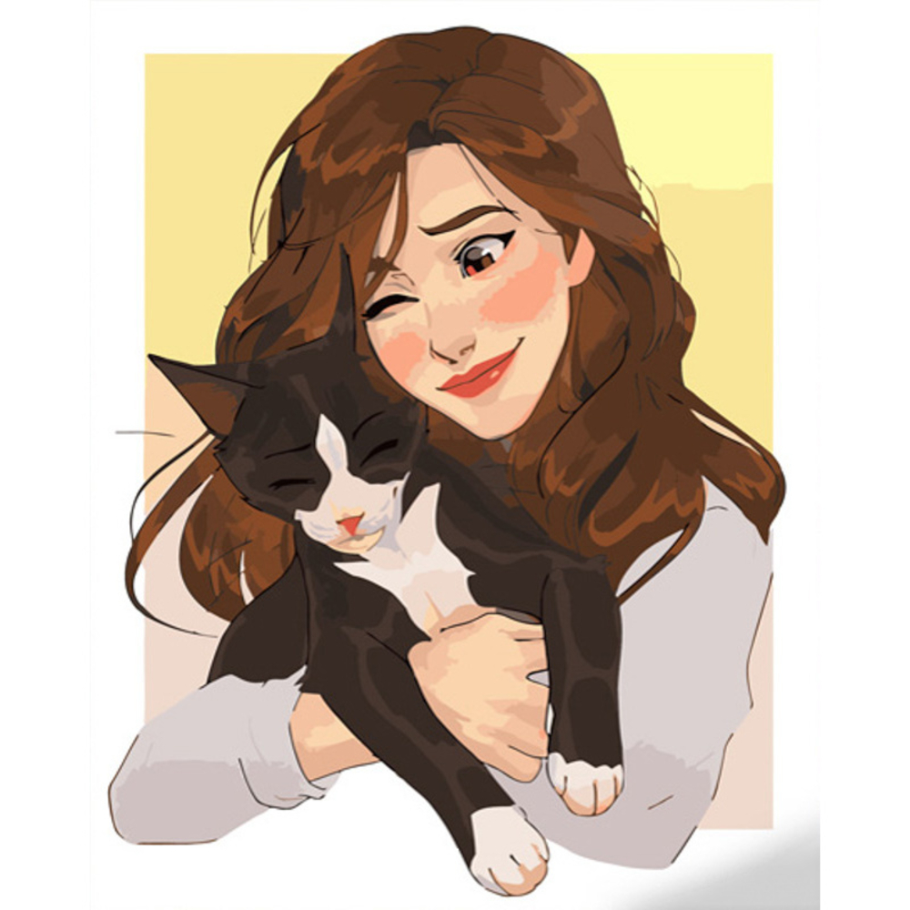 Фото, Відеоогляди картина за номерами strateg преміум улюблений котик розміром 40х50 см (gs635)