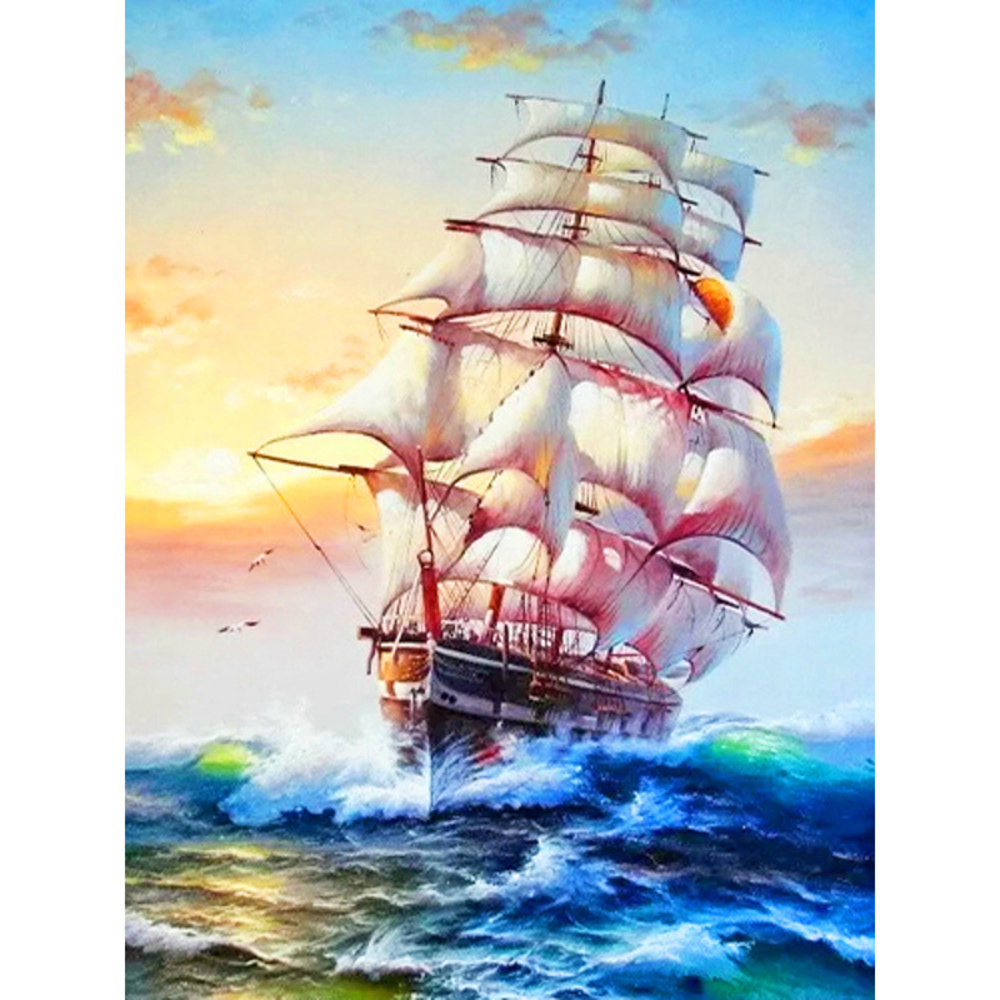 Фото, Видеообзоры алмазна мозаїка strateg преміум на всіх вітрилах без підрамника розміром 30х40 см  (jsdf75187)