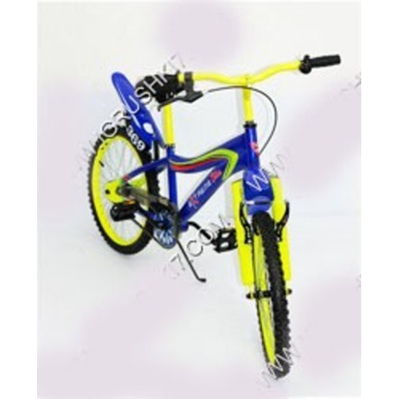 Велосипед 2-х коліс 20'' 142001-Y (1шт) жовтий. з дзвінком, дзеркалом, з вставками в колесах