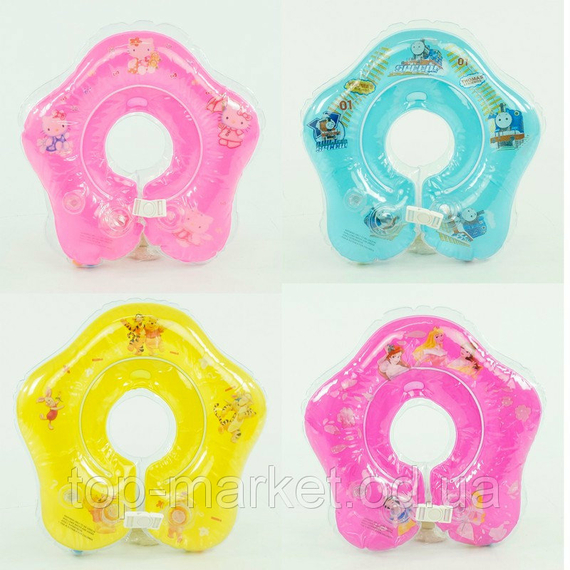 Круг для купання малюків 466-966 (150) з ручками, 4 вида, в кульку