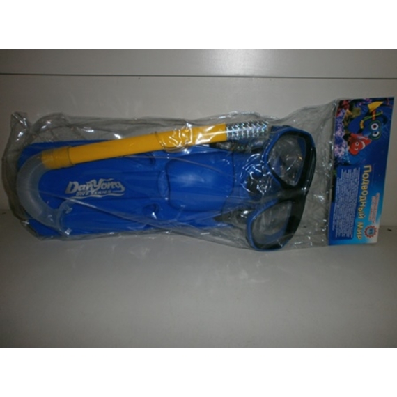 Набір для плавання M 0026 U / R (60шт) маска, трубка, ласти, в кульку, 36-16см