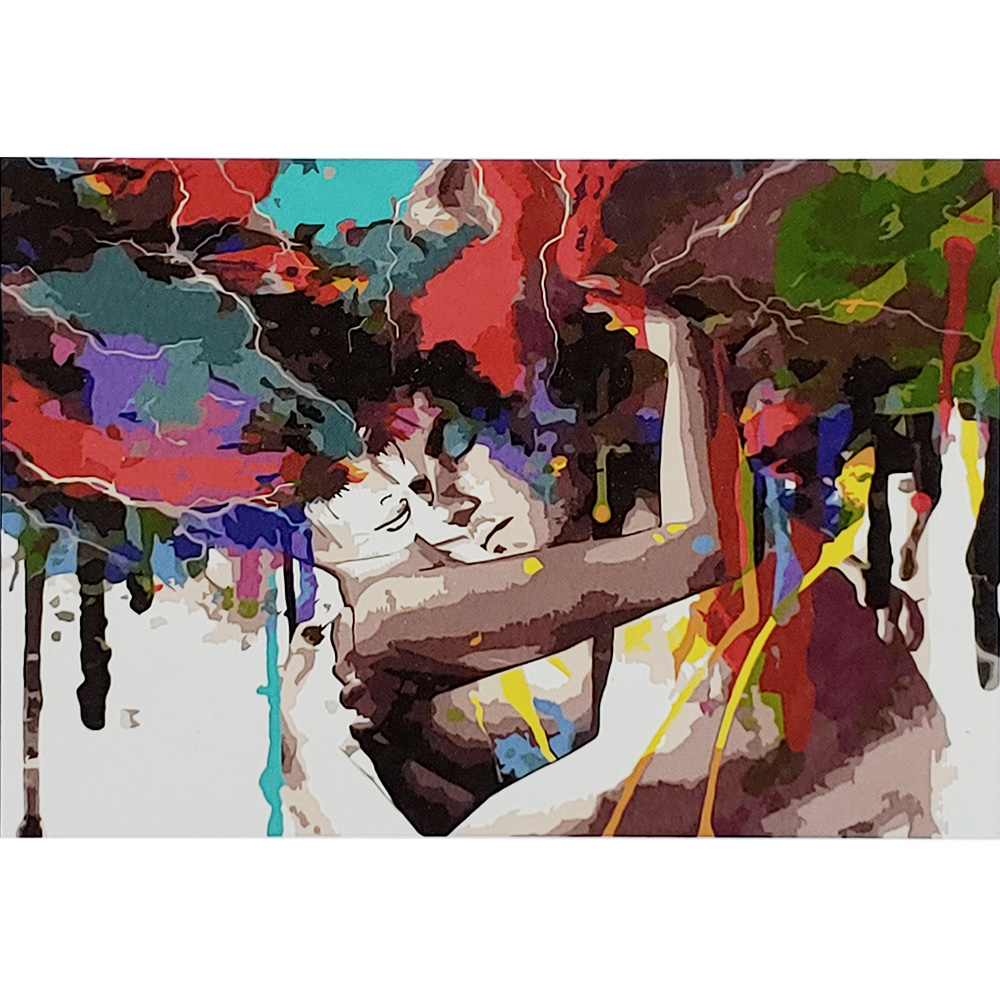 Фото, Відеоогляди картина за номерами strateg преміум акварельні обійми з лаком розміром 30х40 см (ss-6554)